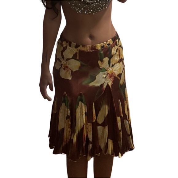 Roberto Cavalli SS2004 Orchid Print Silk Skirt - Picture 6 of 6